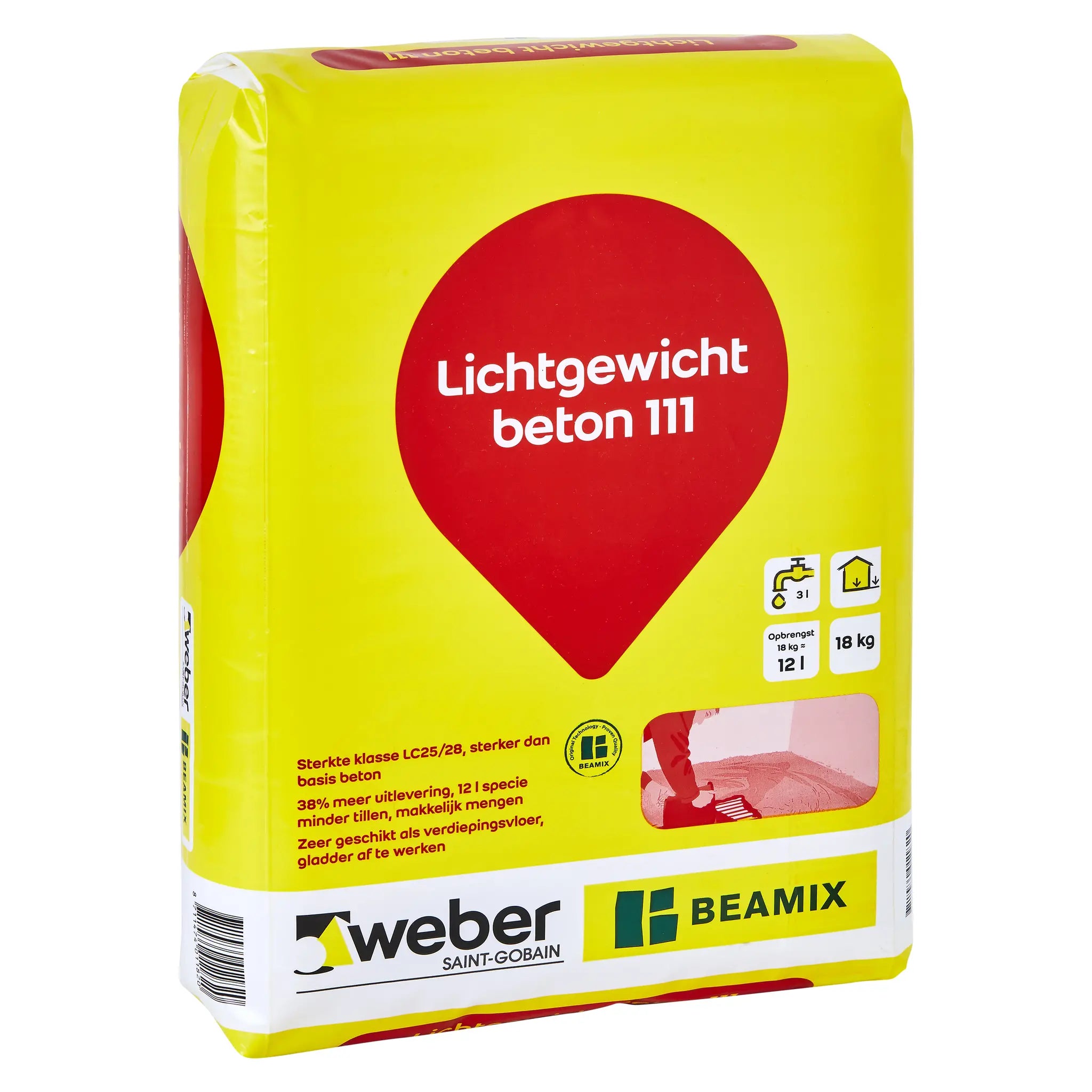 Weber Beamix Lichtgewicht Beton 111 18kg Weber Beamix Lichtgewicht Beton 111 18kg
