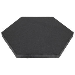 Excluton - Soft Comfort - Zeskant 60/52,5x30x4 cm - Nero