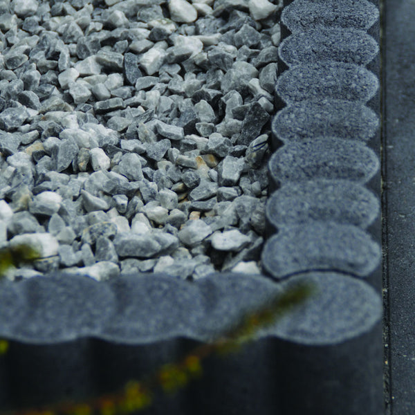 Excluton - Mini Rondobandpalissade - 6x40x50 cm - Zwart