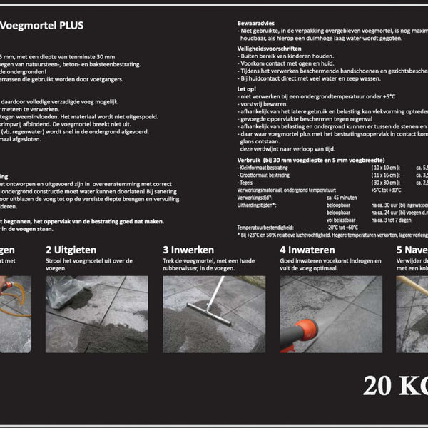 Excluton - King-Fix Voegmiddel Plus ( 20kg per emmer) - Grijs