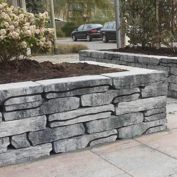 Excluton - Stone Walling - 18x43,5x8,5 cm - Grijs/Zwart
