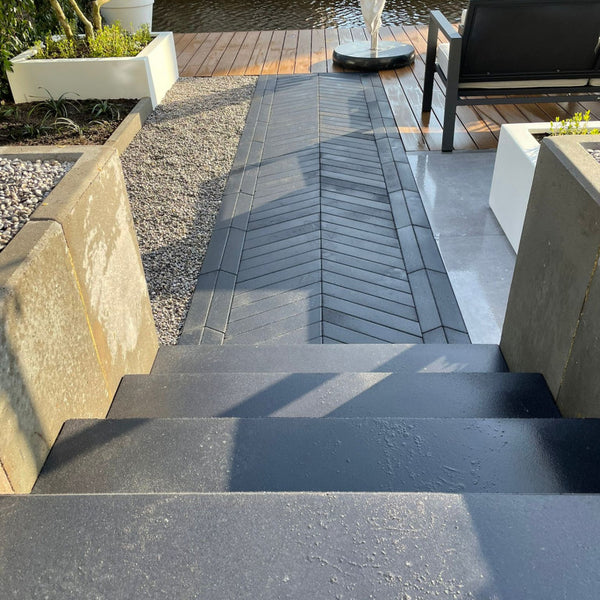 Excluton - Traptrede - 18x40x100 cm - Antraciet