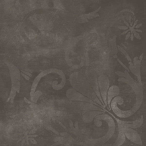 Excluton - Kera Twice 60x60x4,8 cm - Fiammato Antracite Decor