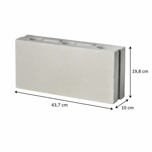 Kalkzandsteen lijmblok 43,7x10x19,8cm CS20