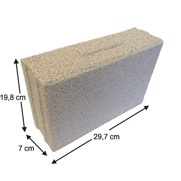 BIA Lijmbetonblokken Vellingkant 29,7x7x19,8cm met structuur