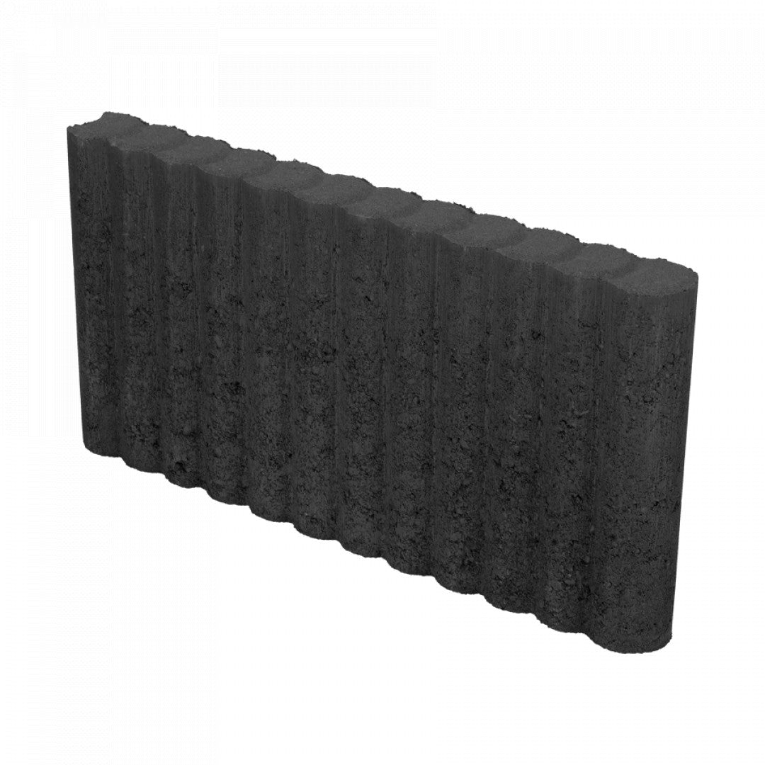 Excluton - Mini Rondobandpalissade - 6x25x50 cm - Zwart