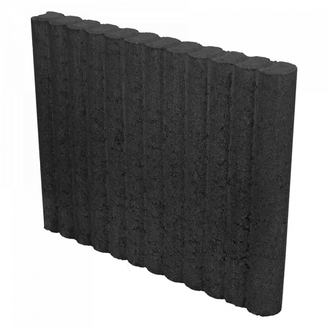 Excluton - Mini Rondobandpalissade - 6x40x50 cm - Zwart