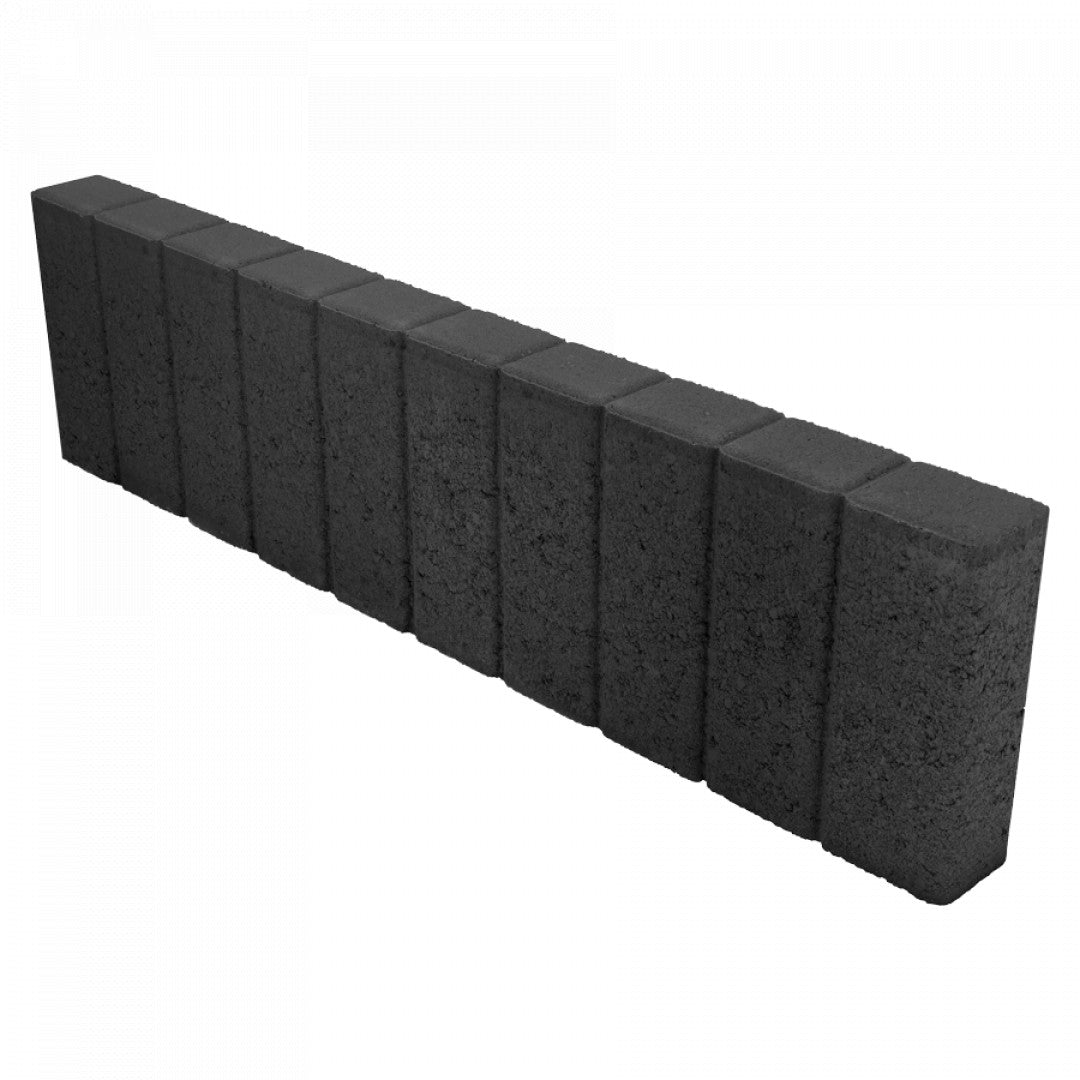 Excluton - Mini Quadrobandpalissade - 8x25x100 cm - Zwart