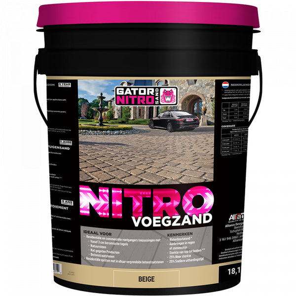 Excluton - Gator Nitro Sand Beige 18,14 kg per Emmer