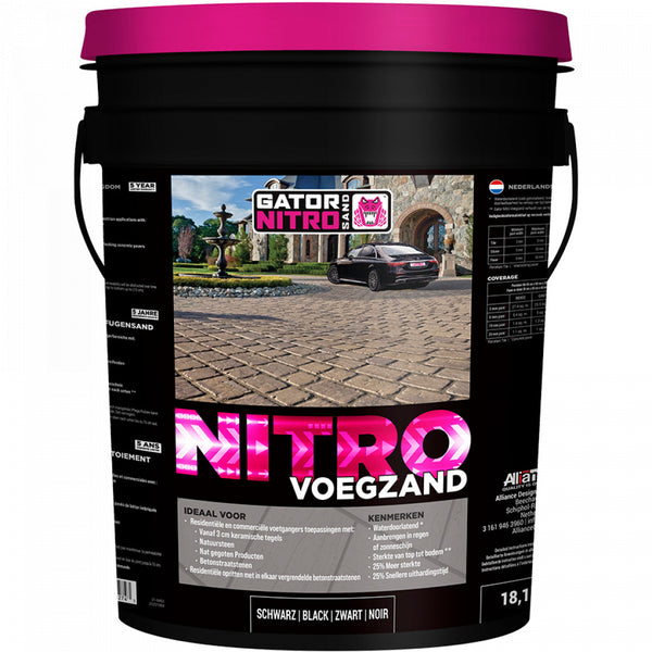 Excluton - Gator Nitro Sand Zwart 18,14 kg per Emmer