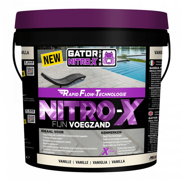 Excluton - Gator Nitro X Fijn Vanille Voegmortel 12,5 kg Emmer