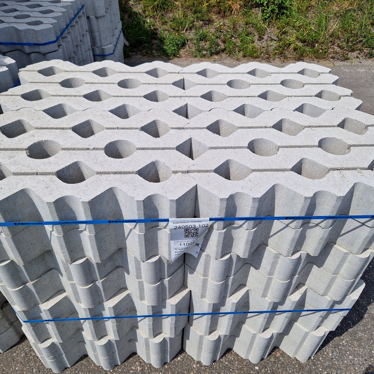 Grasbeton WaterWijs 40x60x10 cm - Grijs Vlak - Kijlstra