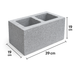 Holle Betonblokken 39x19x19cm
