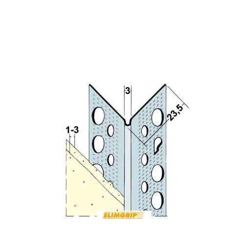 Stuc hoekbeschermer dunpleister 300cm