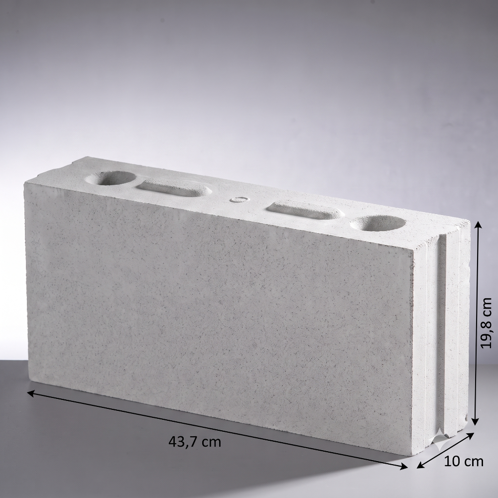 Kalkzandsteen lijmblok 43,7x10x19,8cm CS20