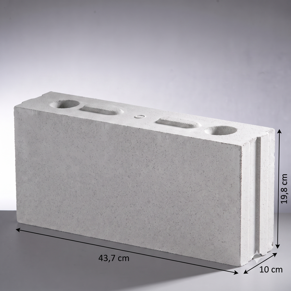 Kalkzandsteen lijmblok 43,7x10x19,8cm CS20
