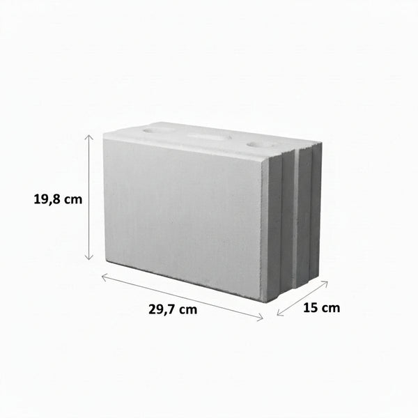 Kalkzandsteen vellingblok 29,7x15x19,8cm CS20