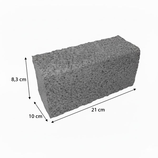 BIA Betongevelstenen Maasformaat Grijs Structuur 21x10x8,3cm