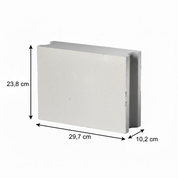 Kalkzandsteen metselblok 29,7x10,2x23,8cm CS20